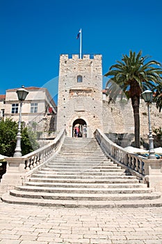 Gate tower Big Revelin in Korcula