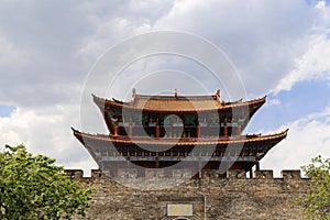 Gate tower in dali ,yunnan,cina