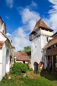 Gate Tower of Viscri fortified church, Transylvania, Romania