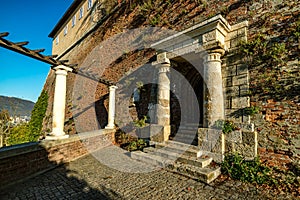 Gate on Uhrturm in Graz. Styria, Austria