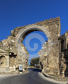 Gate of Vespasian, Side, Turkey