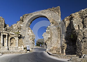 Gate of Vespasian, Side, Turkey