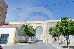 Gate in the wall of Avis, picturesque medieval village, in the Alentejo region. Portugal photo