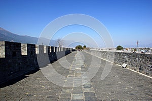 Gate and wall of Dali old city, Yunnan province, China