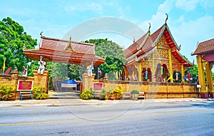 The Gate of Wat Chang Si Temple, Lamphun, Thailand photo