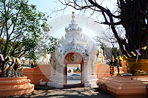 Gate of Wat Phra Sing in Chiang Rai, Thailand