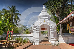 The gate into the Wat Xieng Thong complex in Luang Prabang, Laos