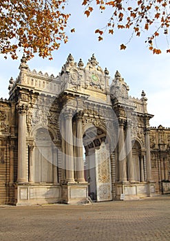 Gates of dolmabahce palace in istanbul