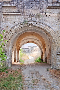 Gates in fortress in Kerch, Crimea