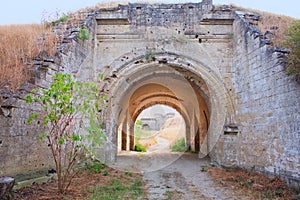 Gates in fortress in Kerch, Crimea