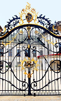 Gates of Grassalkovichov palace in Bratislava, Slovakia