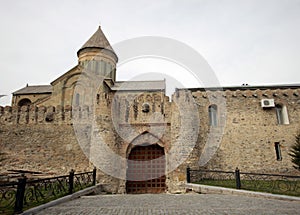 Gates of Svetitskhoveli Cathedral in Mtskheta. photo