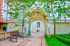 The gates to the Professorâ€™s Garden in Krakow, Poland