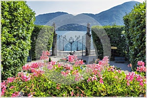 Gates of the villa Carlotta in Tremezzo, lake Como, Italy