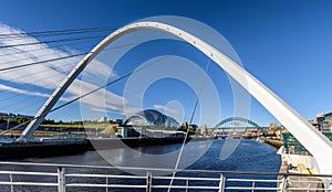 The Gateshead Millennium Bridge England UK