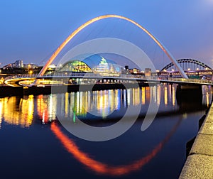 The Gateshead Millennium Bridge and the Sage