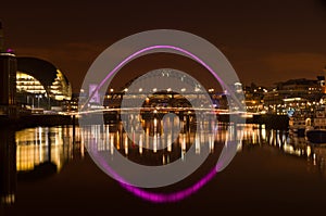 Gateshead and Newcastle at Sunset