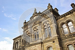 Gateshead Town Hall exterior on sunny day