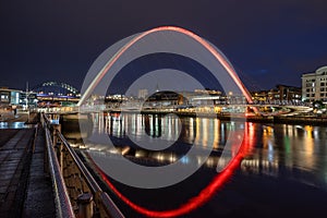 Millennium Bridge on the Quayside of Gateshead