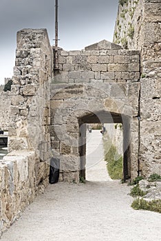 Gateway in the fortifications of the old town Rhodes