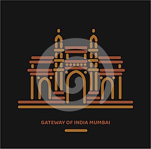 Gateway of India vector illustration icon