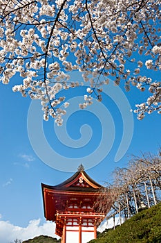 Gateway of Kiyomizu Temple in Kyoto Japan.