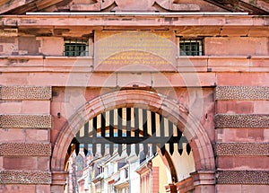 Gateway into old town of Heidelberg Germany