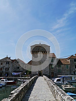 The gateway to Kastilac in Kastel Gomilica in Croatia