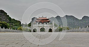 Gateway to King Dinh Tien Hoang temple. Hoa Lu. Ninh Binh province. Vietnam