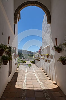 Gateway to MondragÃÂ³n Palace Garden Ronda Spain photo