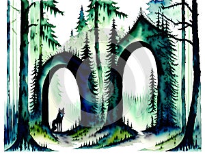 Gateway with Wol, Generative AI Illustration