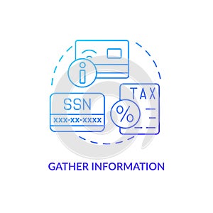 Gather information blue gradient concept icon