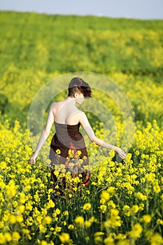 Gathering flowers