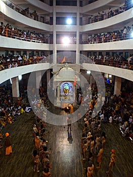 Gathering of Naga Sadhu a holy sect on Hinduism on auspicious day of Maha shivratri