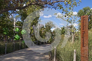 The Gathering Place - Award winning public park in Oklahoma - Adventure Playground with climbing pods and photo