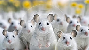 The Gathering of Snow White Mice. Generative AI