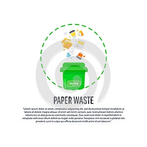 Gathering, sorting process of garbage.