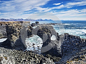 Gatklettur Arch Rock, Iceland photo