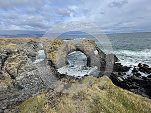 Gatklettur arch rock near Hellnar, Snaefellsnes Peninsula, Iceland