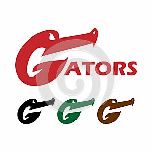 Gators logo design vector