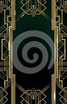 Gatsby Art Deco Background Gold photo