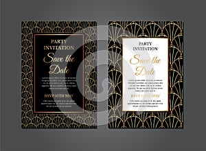 Gatsby Elegant Art Deco Invitation Design