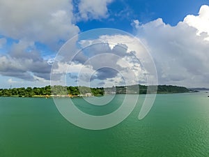 Gatun lake of the Panama Channel at Panama