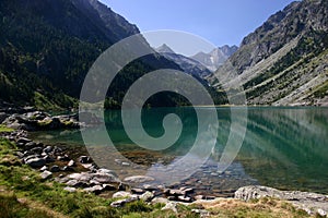 Gaube Lake in Pyrenees Mountains