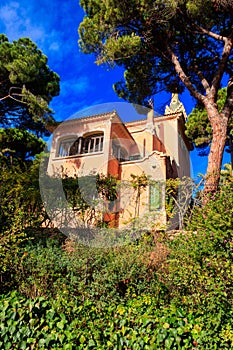 Gaudi House Museum in Park Guell, Barcelona, Spain