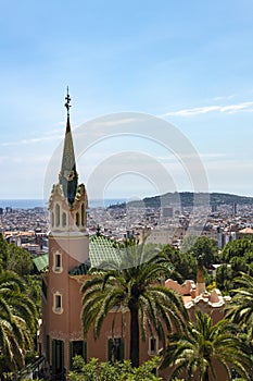 Gaudi house in Park Guell photo