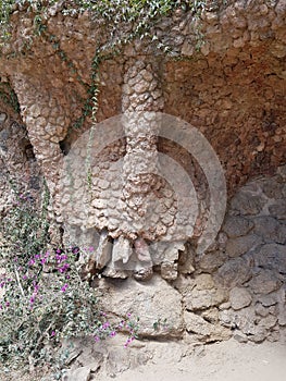 Gaudi& x27;s art in Park Guell, Barcelona,Spain