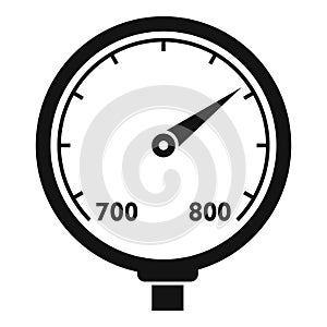 Gauge barometer icon, simple style
