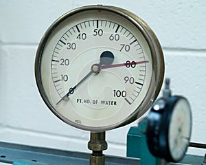 Gauge, pressure, antique, water pressure,