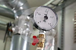 The gauge pressure in the heating system